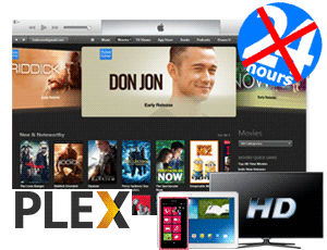 stream itunes movies via plex